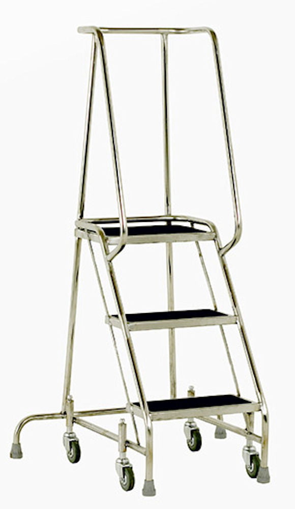 Steptek 3 Tread Stainless Steel Mobile Step