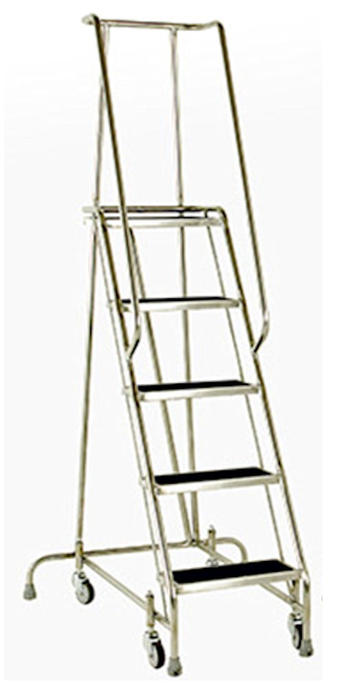 Steptek 5 Tread Stainless Steel Mobile Step