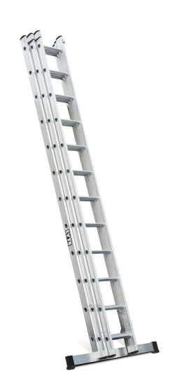 Lyte 3.5m 3-Section Industrial EN131 Pro Aluminium Extension Ladder