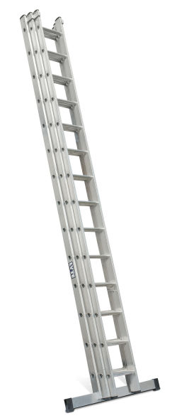 Lyte 4.0m 3-Section Industrial EN131 Pro Aluminium Extension Ladder
