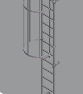 Hymer Fixed Vertical Aluminium Ladders – Roof Hatch Access with Hoop