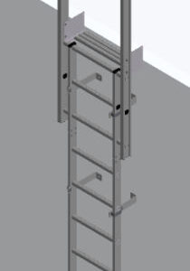 Hymer Fixed Vertical Aluminium Ladders – Walk Through Only