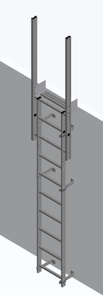 Hymer Fixed Vertical Aluminium Ladders – Walk Through Only
