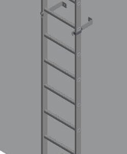 Hymer Fixed Vertical Aluminium Ladders– Ladder Only
