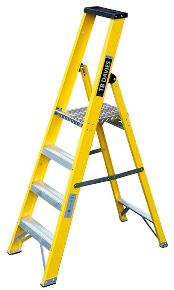 TB Davies 4 Tread EN131 Pro INSUL8-S Heavy-Duty GRP Platform Step Ladder