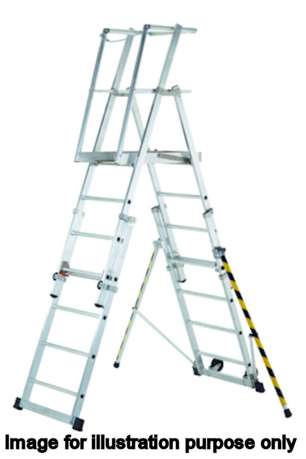 Zarges 7-12 Rung EN131-7 Aluminium ZAP Telescopic Work Platform