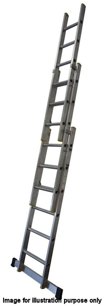 Lyte 4.0m 3-Section EN131 Pro Aluminium Extension Ladder