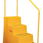 Excelsior 4 Tread Heavy Duty Plastic Step with Handrail