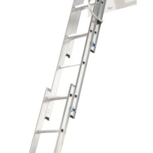 Werner 3-Section Aluminium Loft Ladder with Handrail