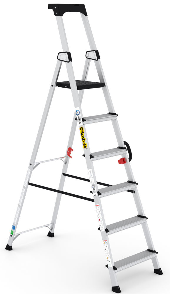 Climb-It 6 Tread EN131 Pro Step Ladder with Carry Handle