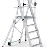 Climb-It 5 Tread Large Platform Folding Step with Safety Gates