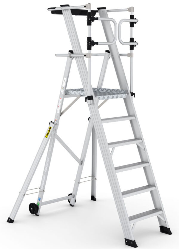 Climb-It 6 Tread Large Platform Folding Step with Safety Gates