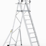 Climb-It 9 Tread Large Platform Folding Step with Safety Gates