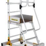 Climb-It Aluminium 4 Tread EN131 Pro Mobile Step with Safety Gate