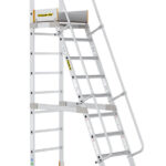 Climb-It Aluminium 10 Tread EN131 Pro Mobile Step with Safety Gate