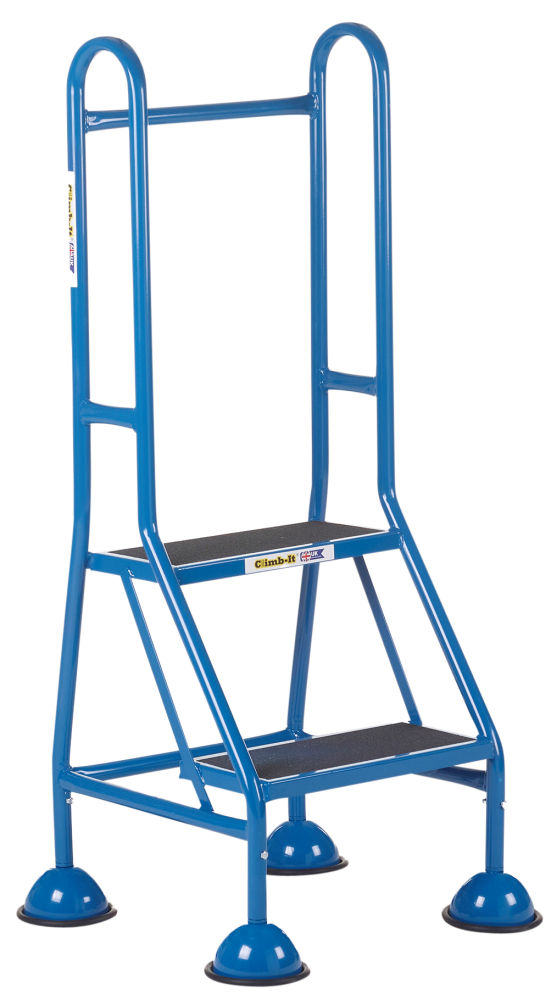 Climb-It 2 Tread Domed Feet Handy Step with Full Handrail