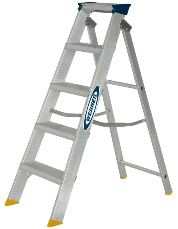 Werner 5 Tread Mastertrade Professional Aluminium Swingback Step