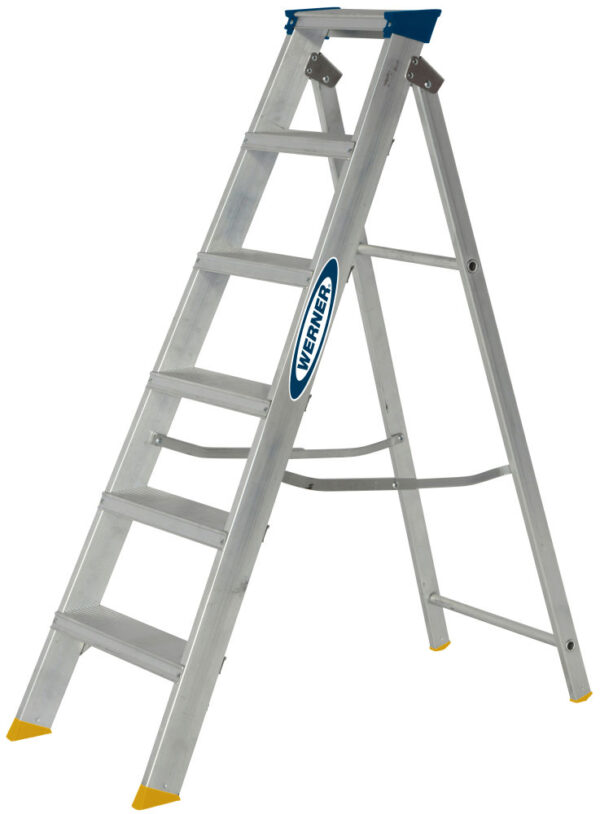 Werner 6 Tread Mastertrade Professional Aluminium Swingback Step