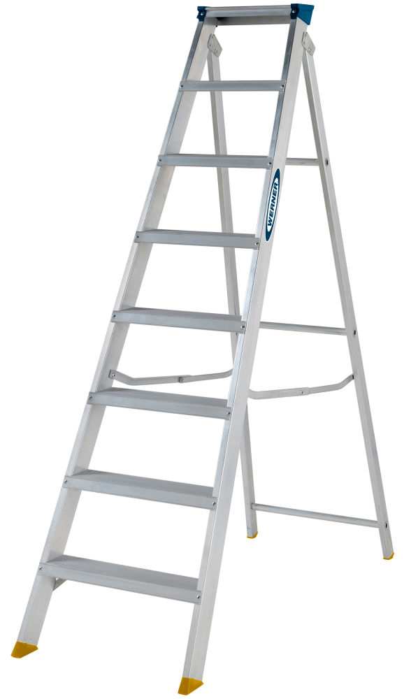 Werner 8 Tread Mastertrade Professional Aluminium Swingback Step