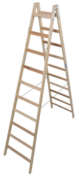 Krause Stabilo 2x10 Wooden Double Sided Stepladder