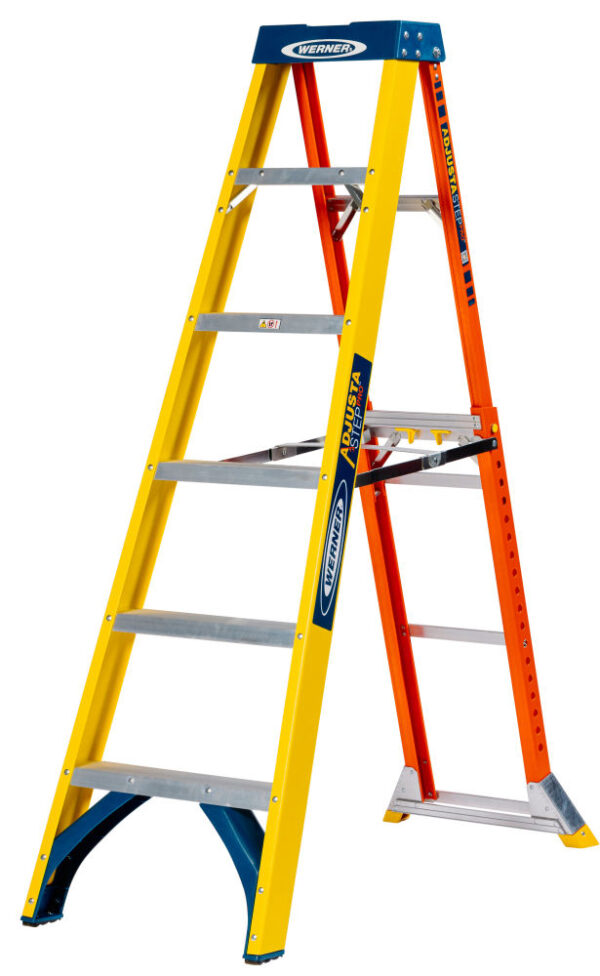 Werner AdjustaStep Pro 6 Tread Fibreglass Step Ladder