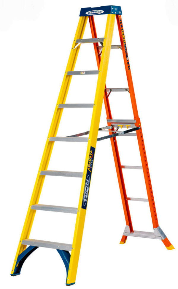 Werner AdjustaStep Pro 8 Tread Fibreglass Step Ladder