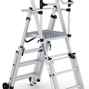 Climb-It Folding Telescopic Large Platform Steps with Safety Gate