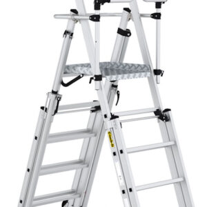 Climb-It 5+2 Treads Folding Telescopic Large Platform Step with Safety Gate