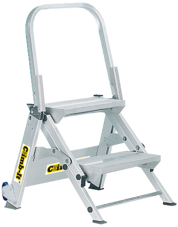 Climb-It 2 Tread Easy Slope Aluminium Folding Leader Step
