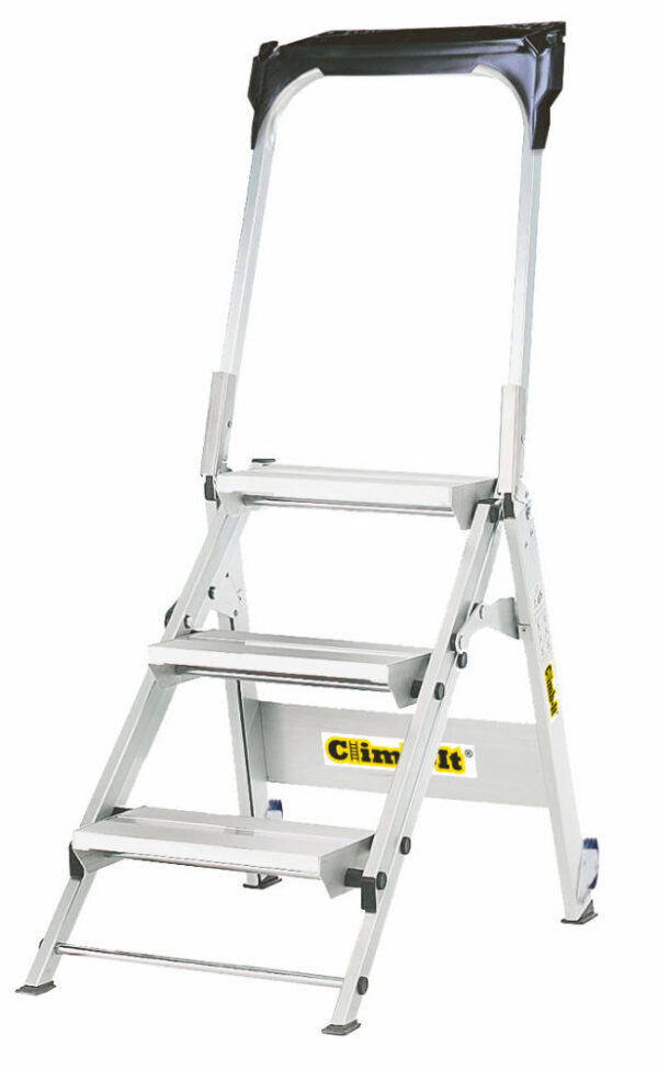 Climb-It 3 Tread Easy Slope Aluminium Folding Leader Step