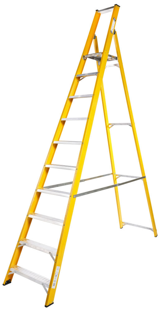 Lyte Magnastep 10 Tread Glassfibre Platform Step Ladder
