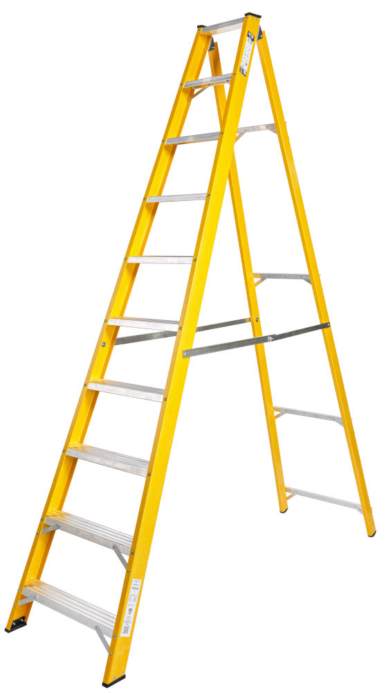 Lyte Magnastep 10 Tread Glassfibre Swingback Step Ladder