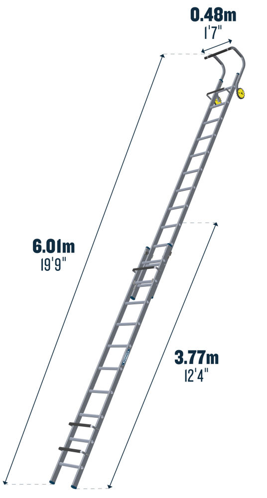 Werner 3.77m Double Section Roof Ladder