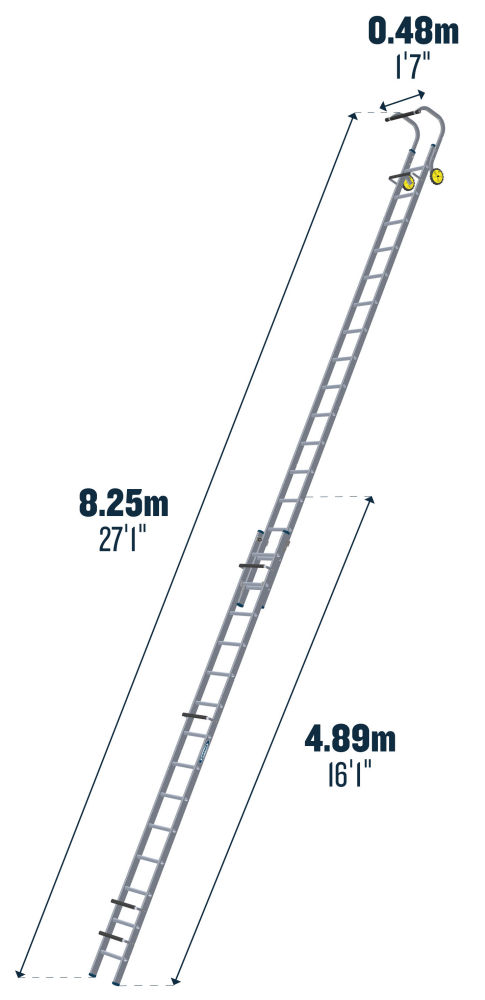 Werner 4.89m Double Section Roof Ladder