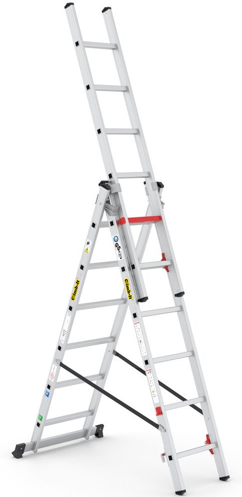 Climb-It 3 x 6 EN131 Professional Combi Stepladder