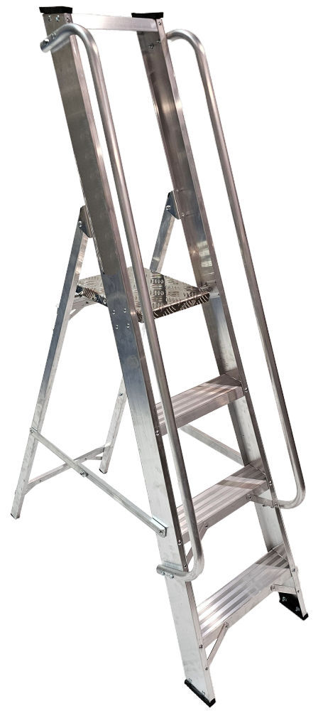 Lyte Magnastep 4 Tread Aluminium Platform Step Ladder with Handrails
