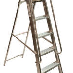 Lyte Magnastep 7 Tread Aluminium Platform Step Ladder with Handrails
