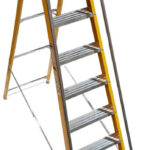 Lyte Magnastep 10 Tread Glassfibre Platform Step Ladder with Handrails