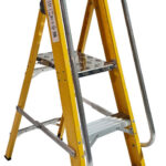 Lyte Magnastep 3 Tread Glassfibre Platform Step Ladder with Handrails