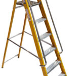 Lyte Magnastep 7 Tread Glassfibre Platform Step Ladder with Handrails