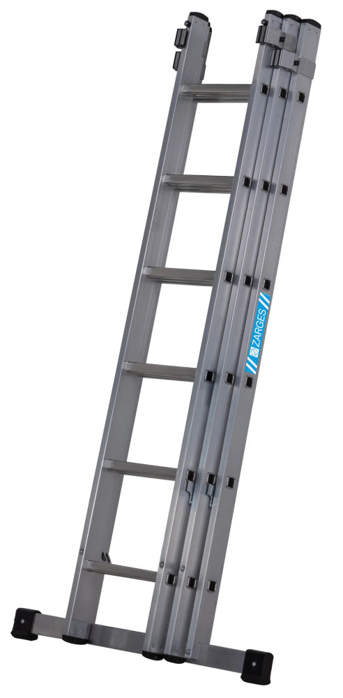Zarges Everest 1.88m 3-Section Square Rung Extension Ladder