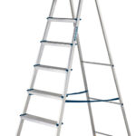 Werner 8 Tread High Handrail Aluminium Platform Step