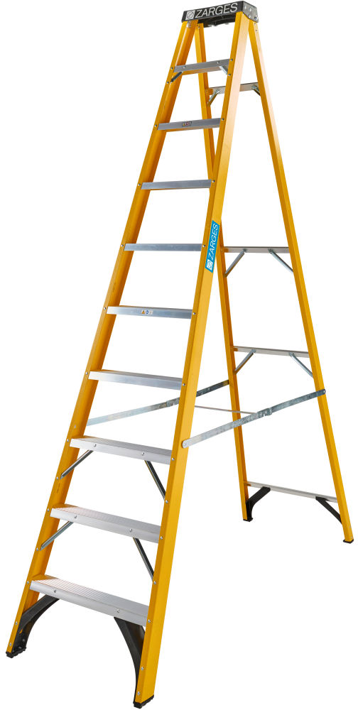 Zarges 10 Tread GRP Swingback Stepladder EN131 Professional