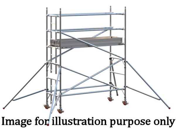 EIGER 500 3T 2.5m Single Width Scaffold Tower - 1.2m Platform Height