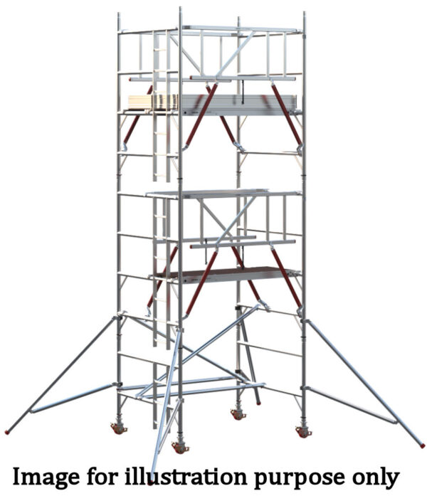 EIGER 500 AGR 1.8m Double Width Scaffold Tower - 3.7m Platform Height