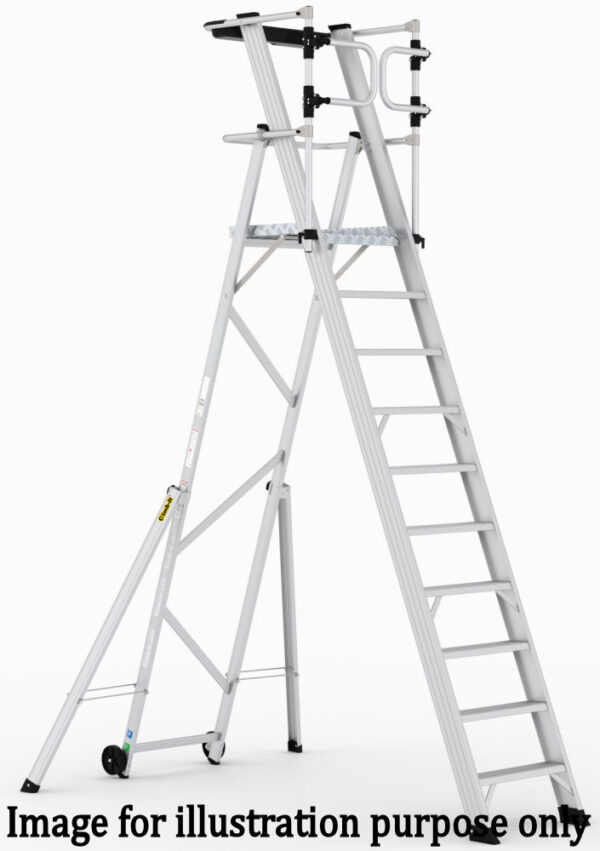 Climb-It 12 Tread Large Platform Folding Step with Safety Gates