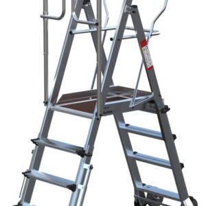 ALPHADECK Adjustable Podium Step Ladder