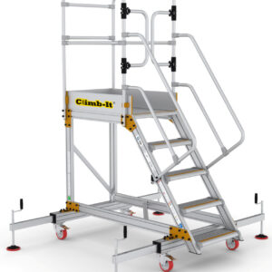 Climb-It 5 Tread Extra Large Platform Safety Step with Adjustable Stabilisers