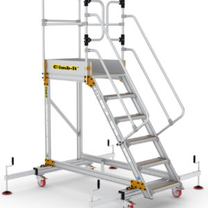 Climb-It 6 Tread Extra Large Platform Safety Step with Adjustable Stabilisers