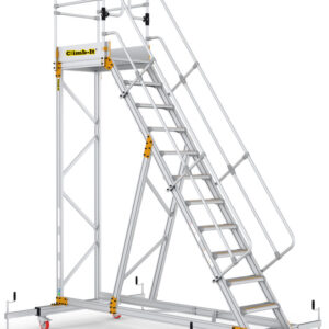 Climb-It 12 Tread Extra Large Platform Safety Step with Adjustable Stabilisers